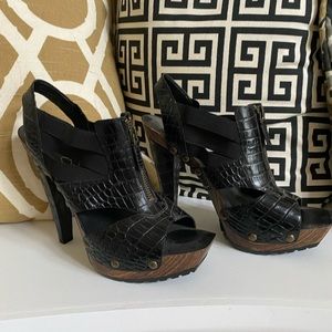 Jessica Simpson Wood Platform Heels